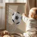 Neutral Football Wall Art Print, Boys Bedroom Decor Poster