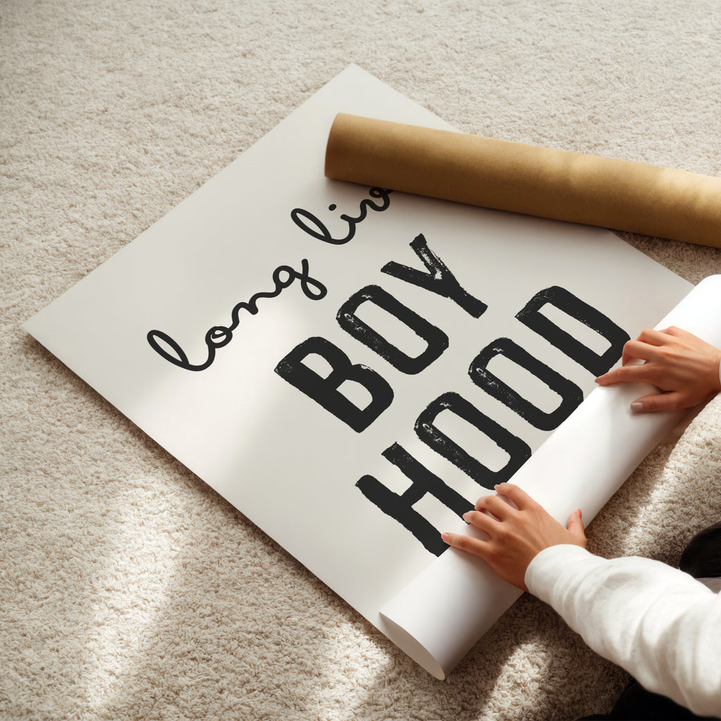 Personalised Football Wall Art Set of 6 Neutral Boys Room Prints