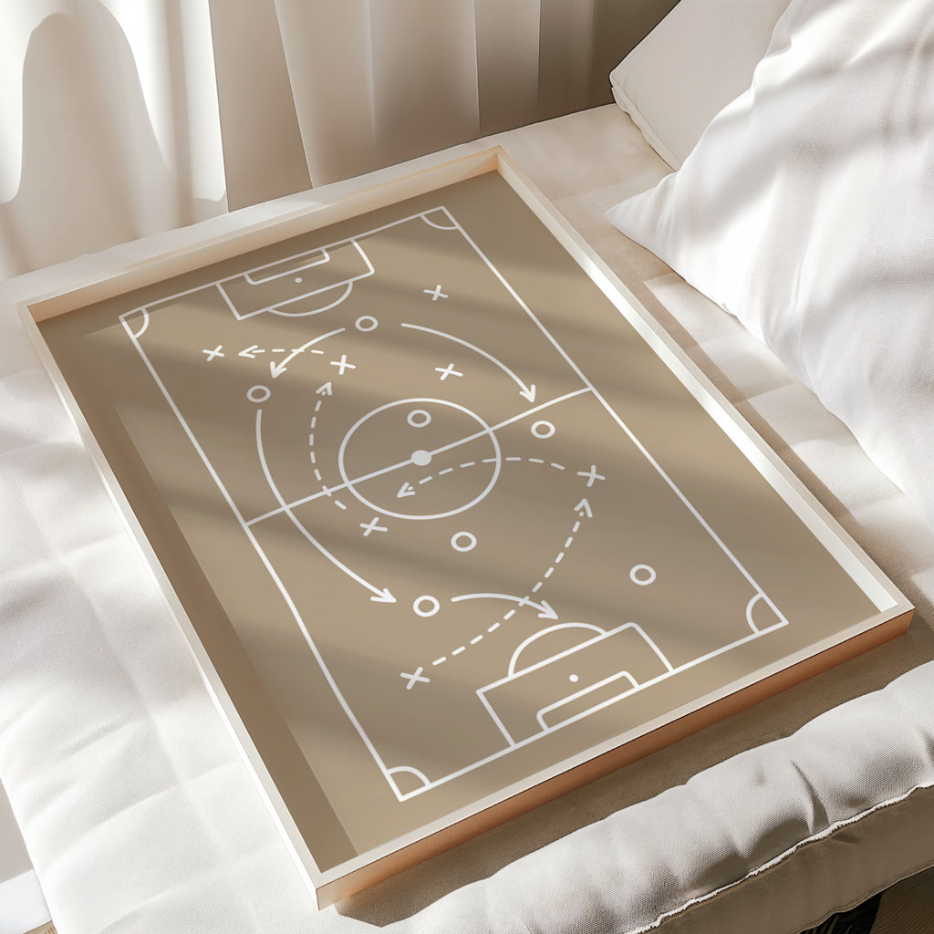 Personalised Football Wall Art Set of 6 Boys Bedroom Prints