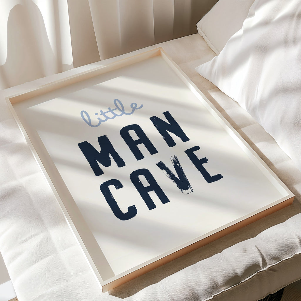Little Man Cave neutral boys' bedroom wall art - image 6