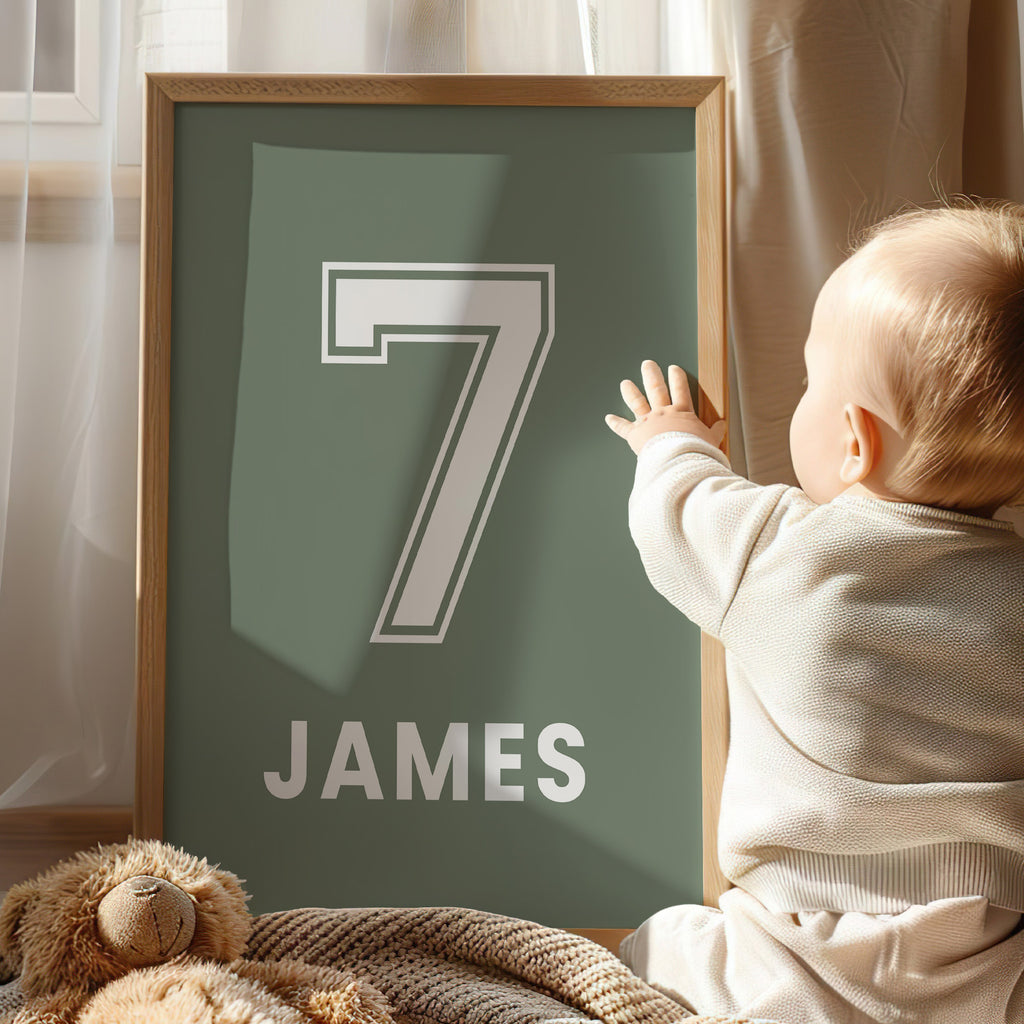 Personalised Rugby Wall Art Set of 3 Boys Bedroom Prints