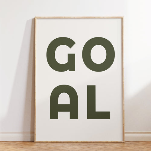 Football Goal Wall Art Neutral Kids Bedroom Boys Room Decor Poster