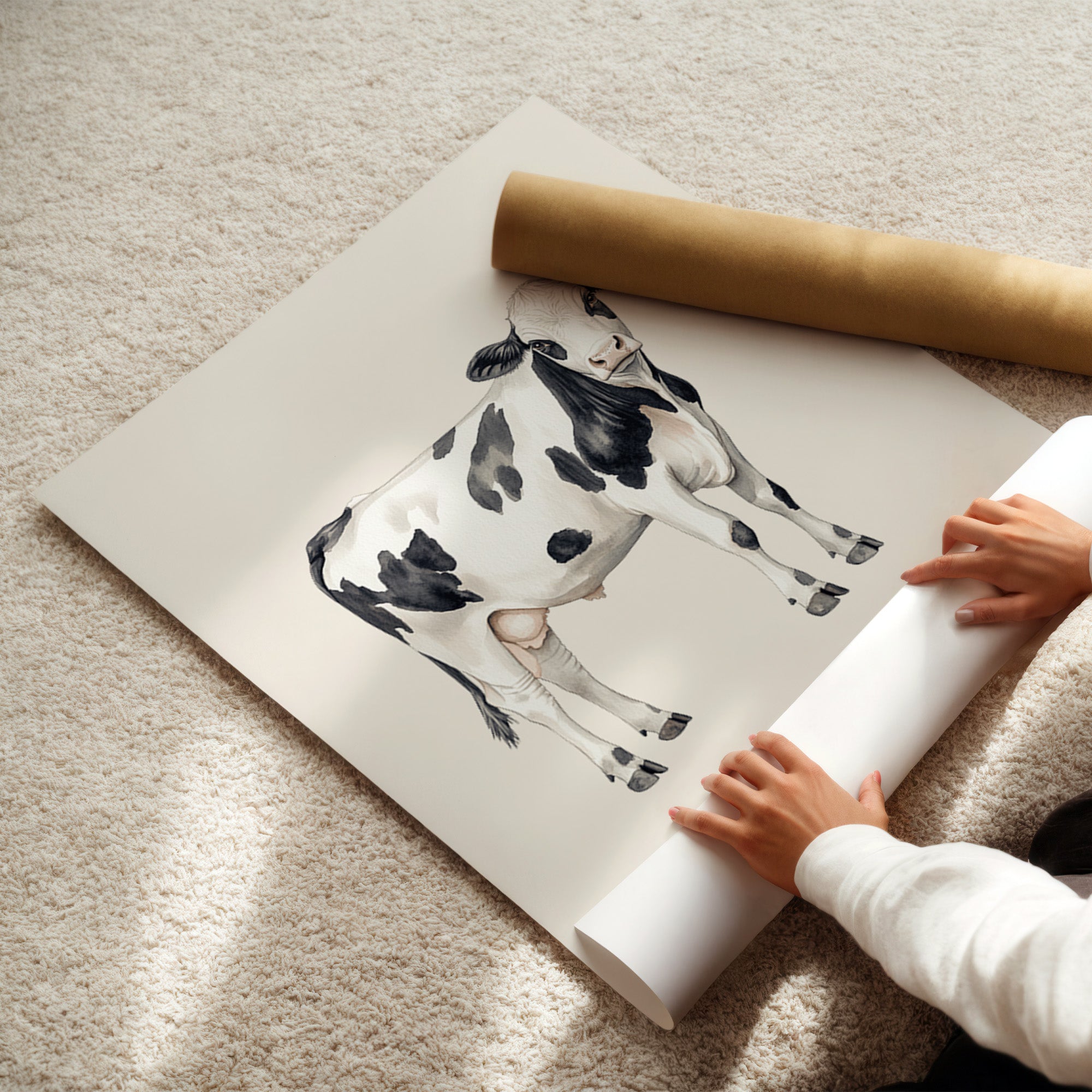 Personalised Farm Wall Art Set of 6 Olive Green Boys Room Prints