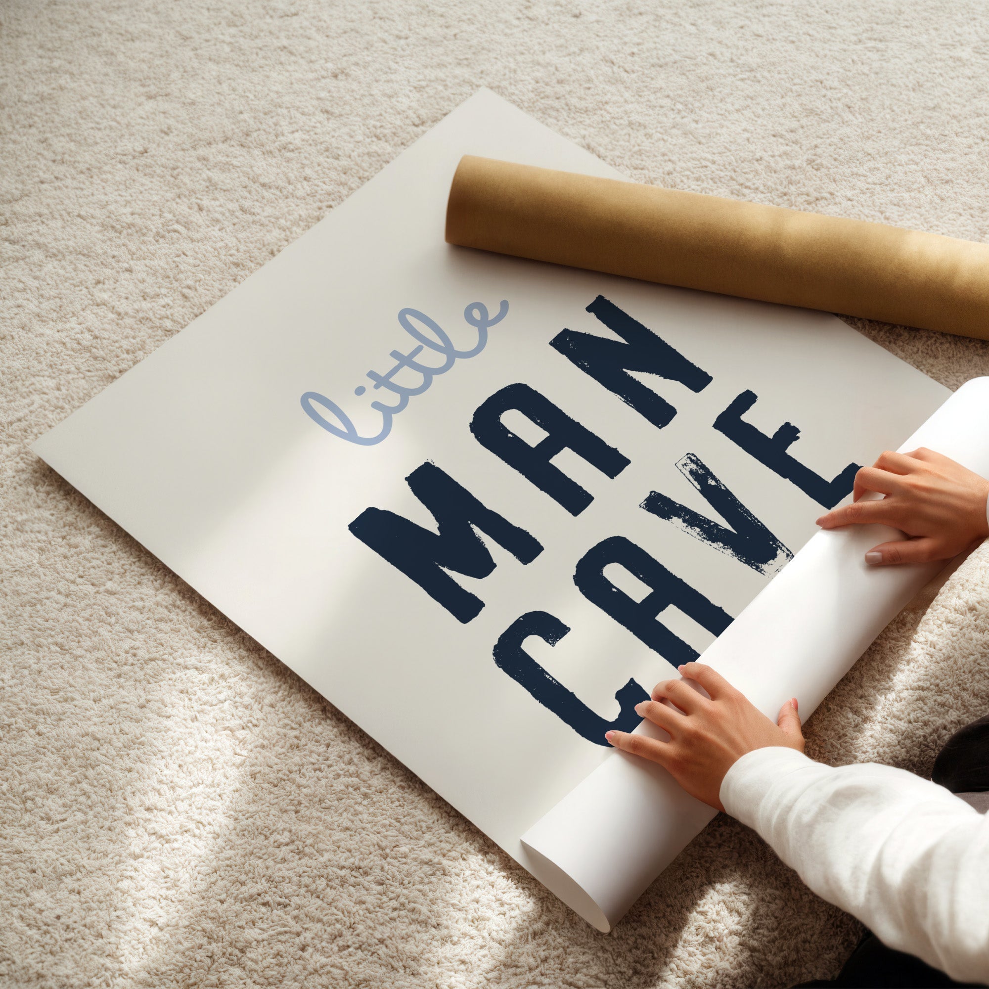 Little Man Cave neutral boys' bedroom wall art - image 7
