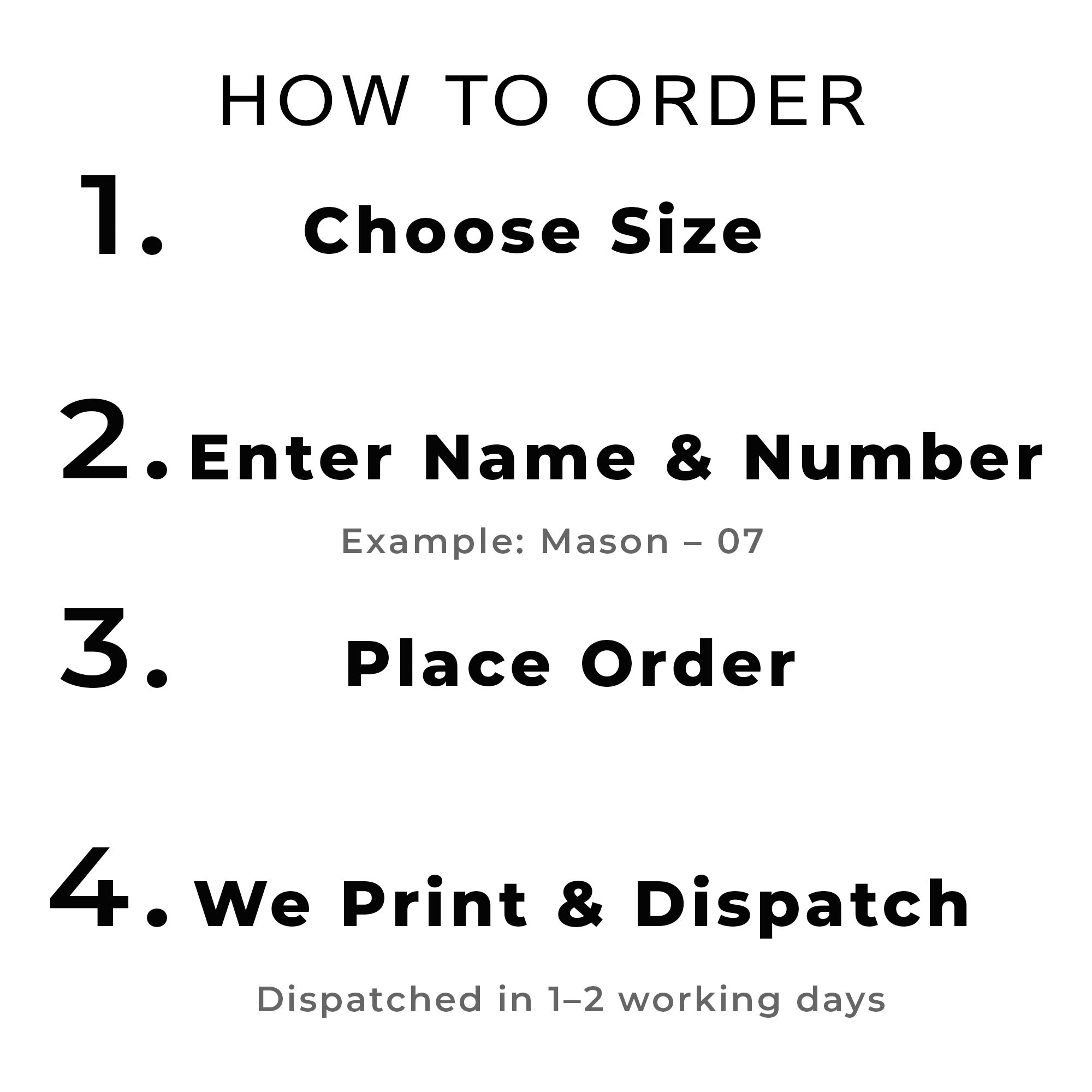 Personalised Football Wall Art Set of 6 Boys Bedroom Prints