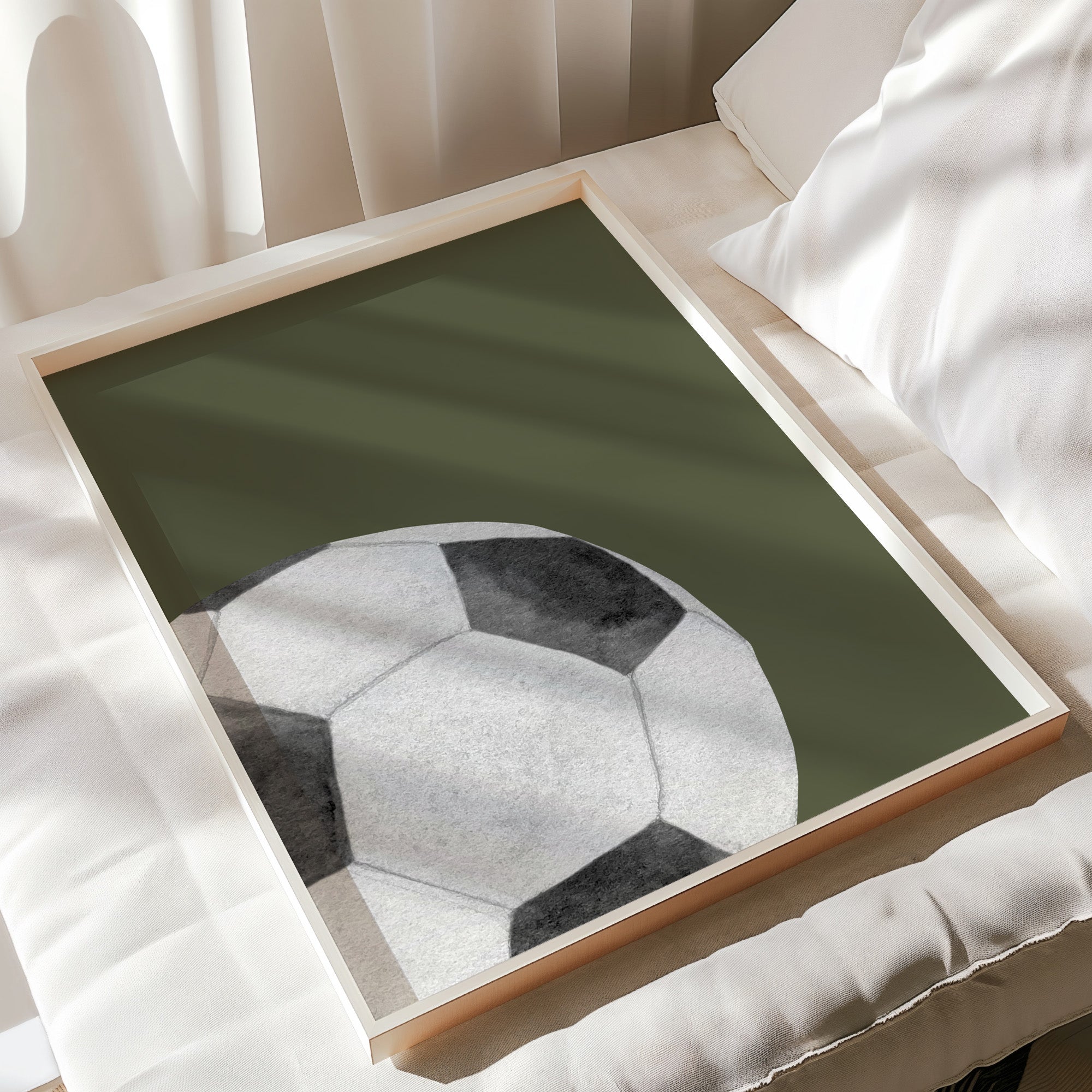 Four printable football designs including shirt goal football and Go All In